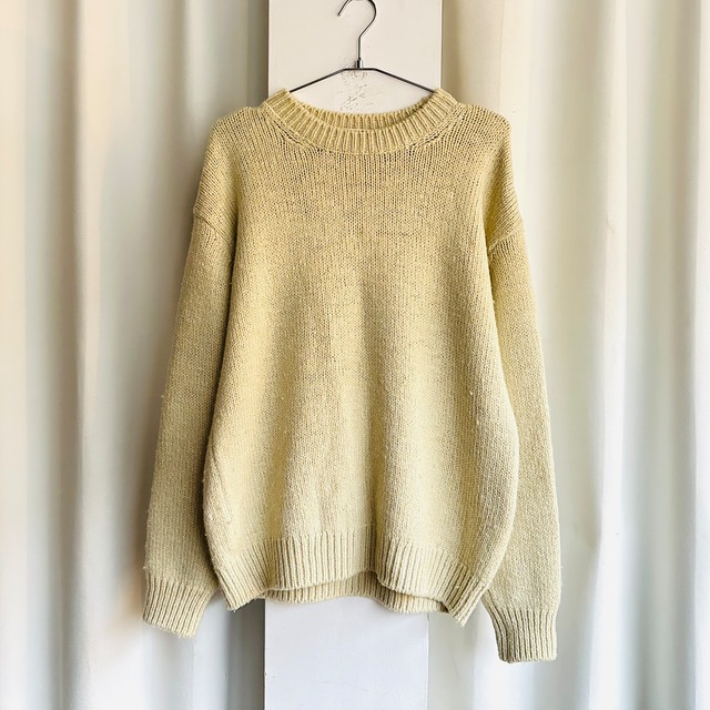 AURALEE WOOL SILK CAMEL MIX KNIT P/O SWEATER