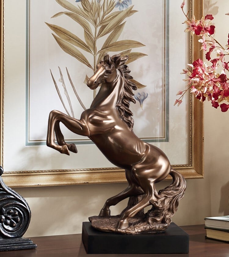 ブロンズ風 馬の彫刻オブジェ | Russel 海外インテリアセレクトショップ