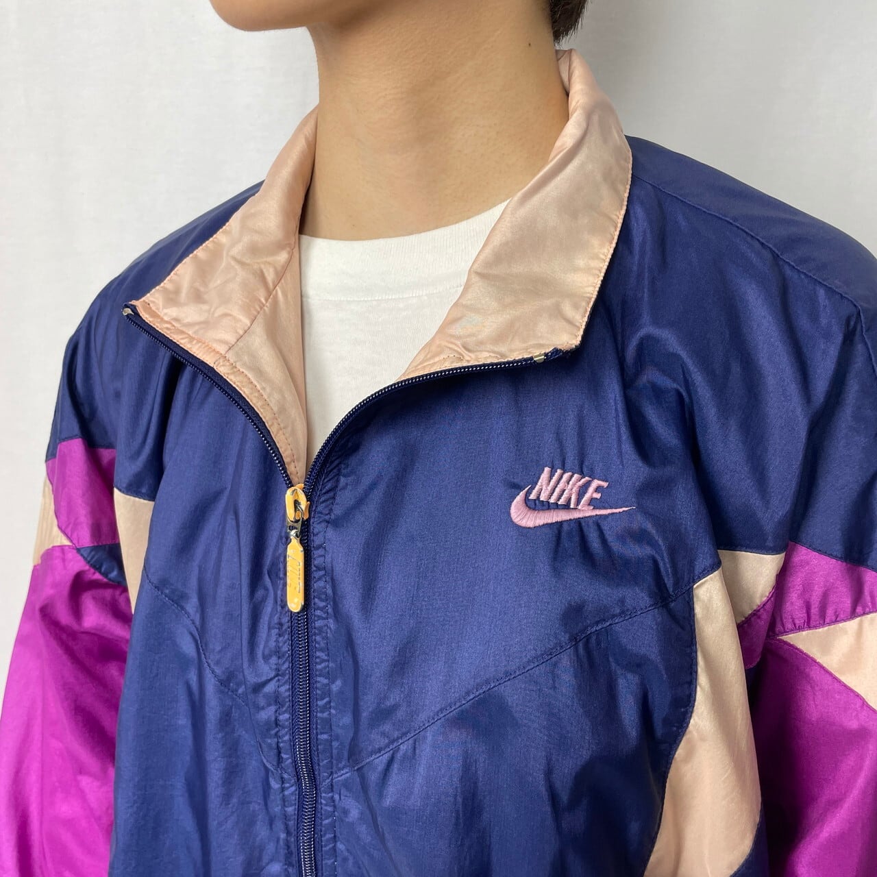 90年代 NIKE ナイキ 銀タグ ナイロン トラックジャケット メンズXL-2XL