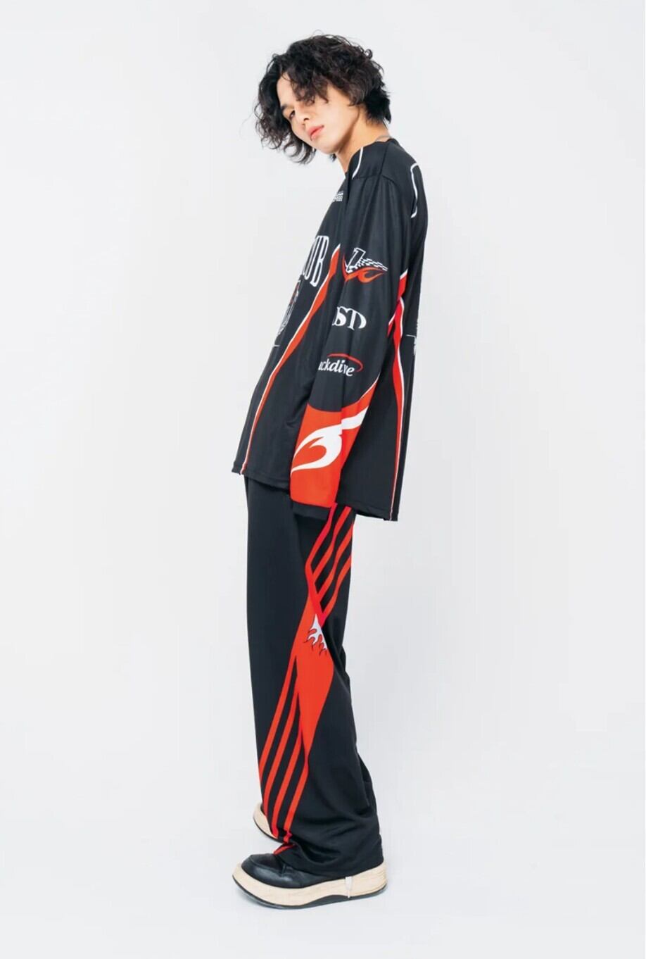 ☆aespa カリナ 着用！！【DUCKDIVE】RACER SYMBOL MESH LONG SL ver2