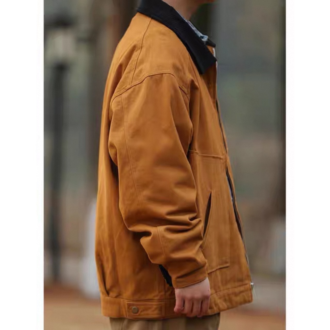 Corduroy collar work jacket 0433 - 8