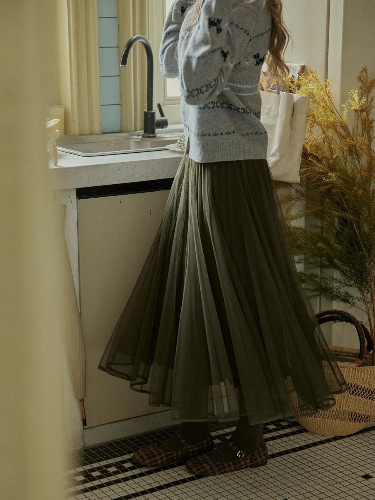 Forêt Brumeuse Tulle Flare Skirt F0862
