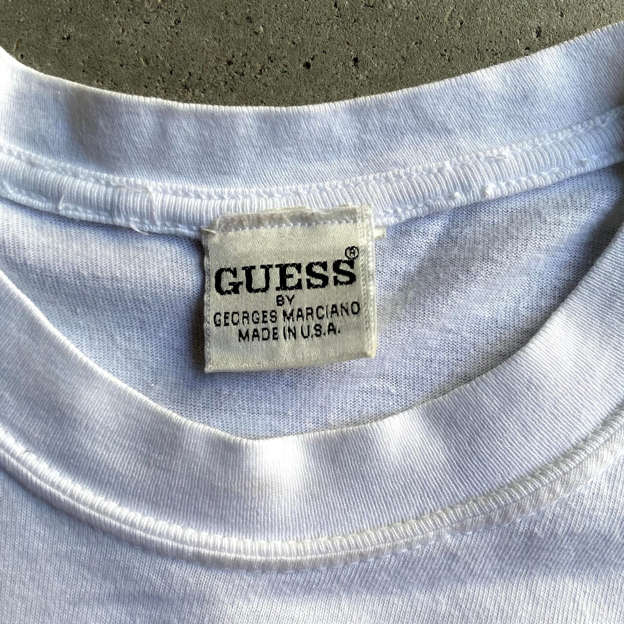 90's OLD GUESS  エンブレム刺繍　ブロックチェックシャツ