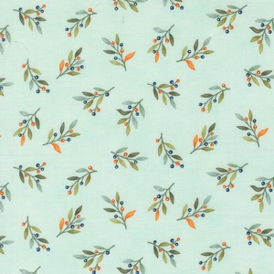 限定数３!  I Love Fall Most of All リーフ＆ベリー/ アクア  55 X45cmカット販売