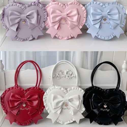 ゆめかわ♡全６カラー　ビッグハートバッグ　bag45