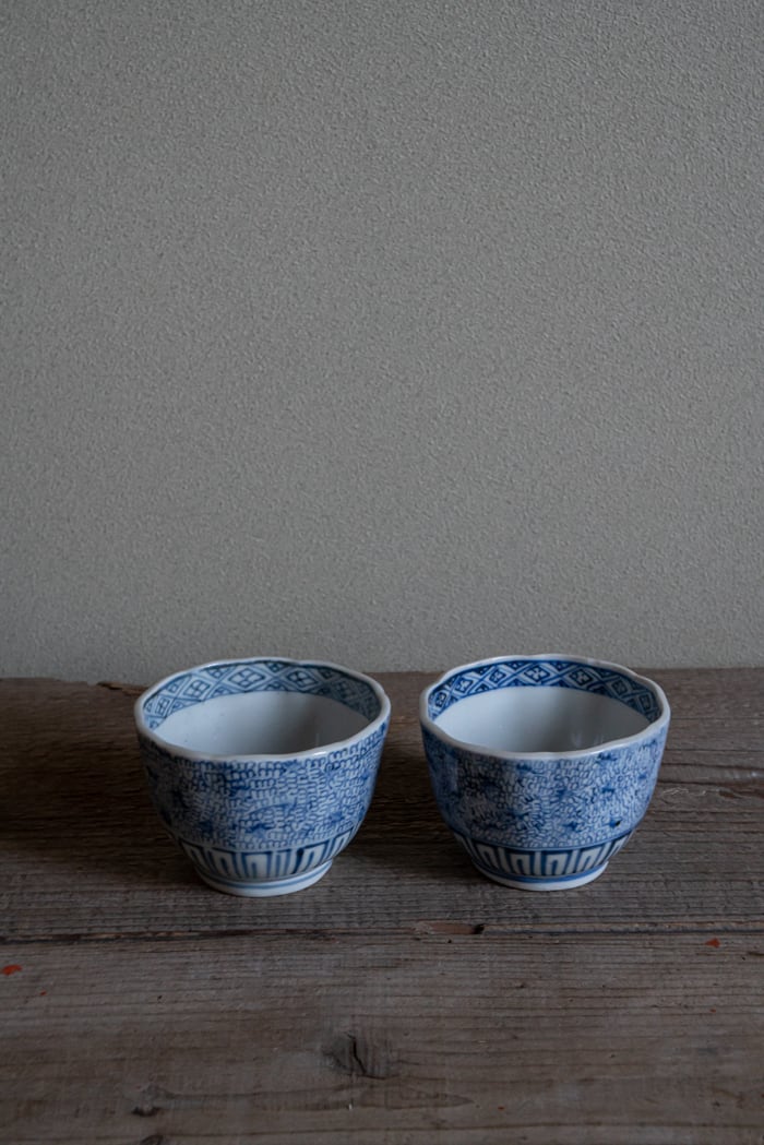 古伊万里 微塵唐草蕎麦猪口(2客セット)-106 | 絢美堂