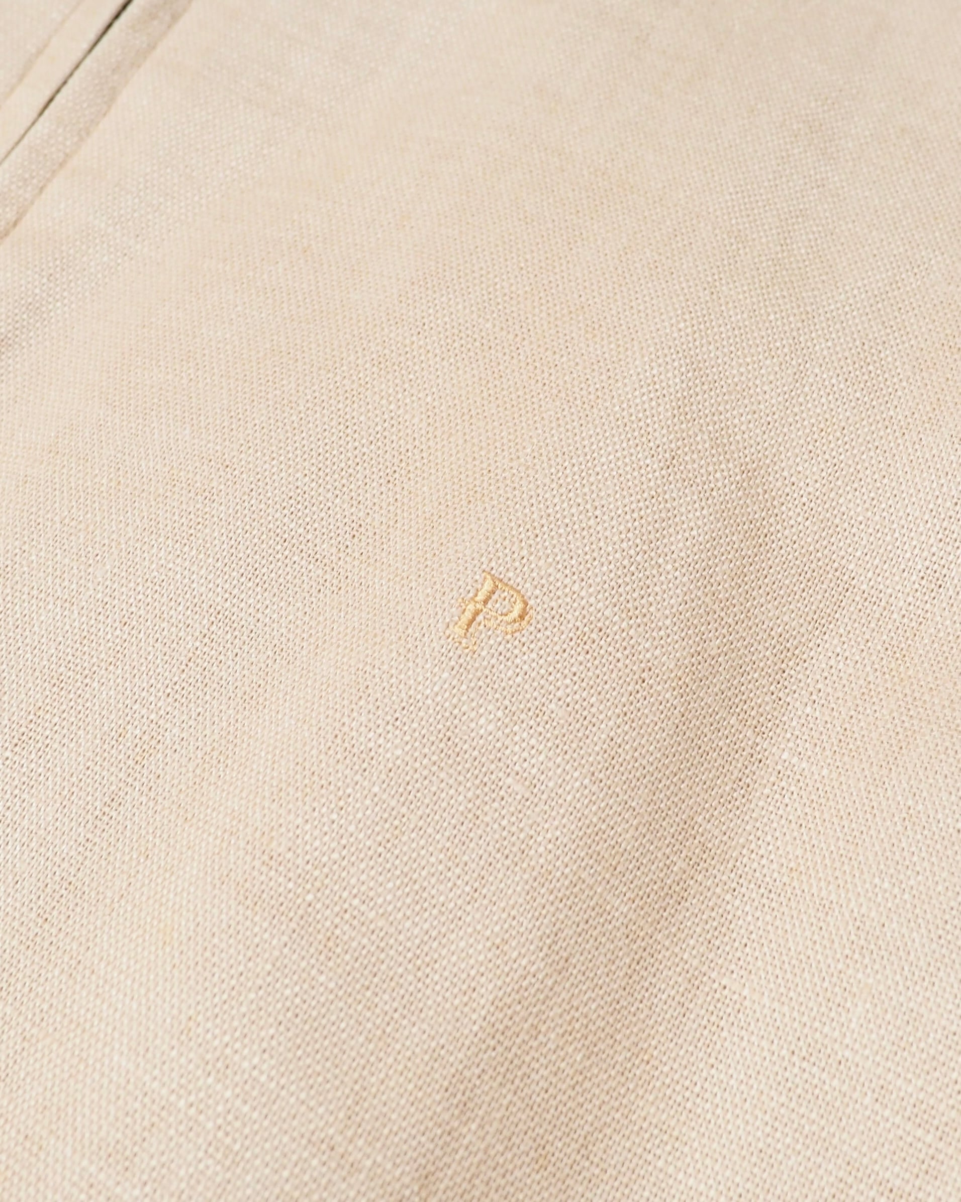 " PAPAS " Soft Light Beige color vintage loose Linen jacket