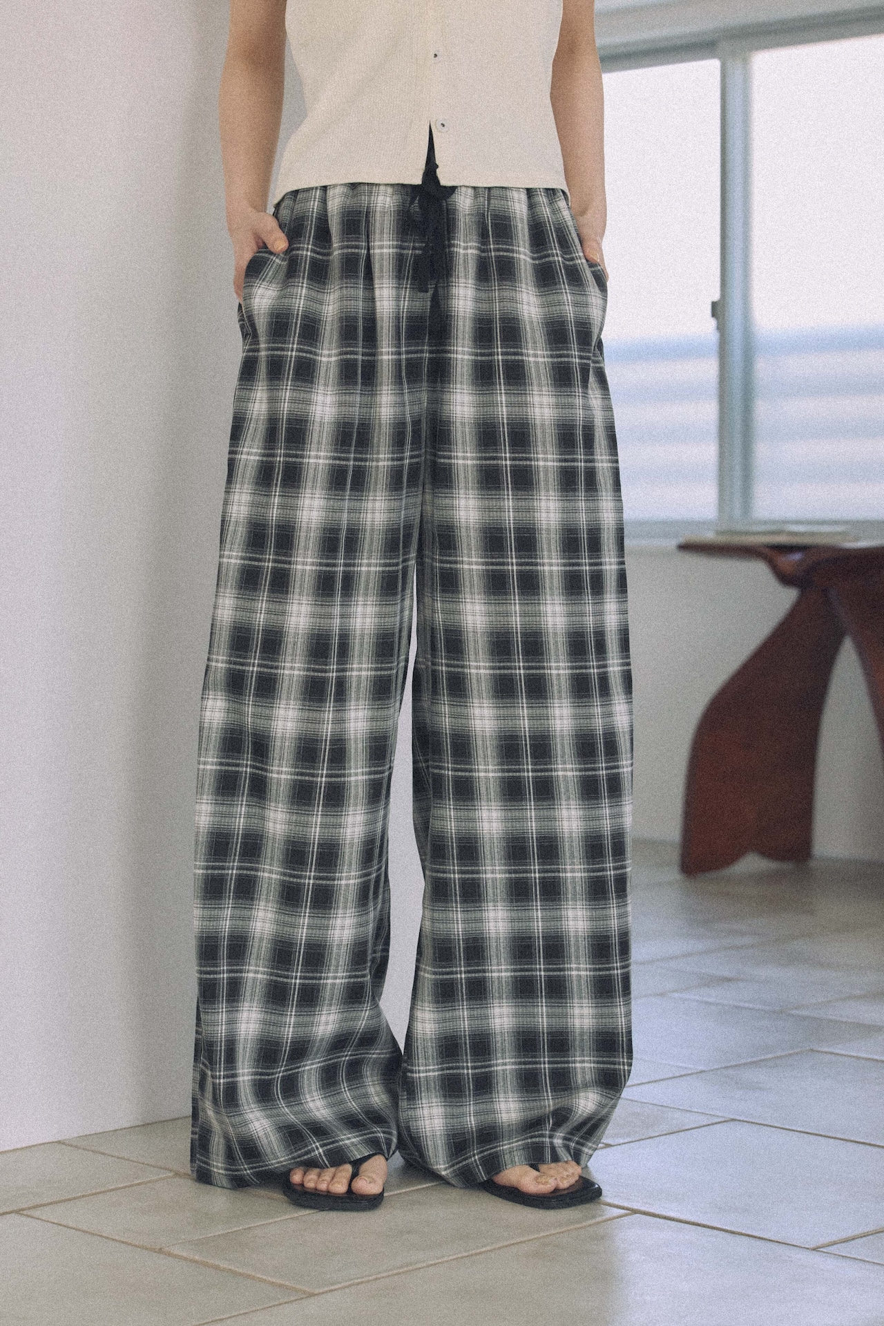 DU260520 Check Relux Pants 【set up可】【T sizeあり】【7月上旬一部予約商品】