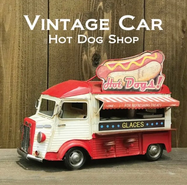 ブリキ  おもちゃ　 ビンテージ　ブリキカー Hot Dog Shop レトロ