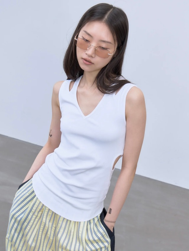 【26SS】THINGS THAT MATTER シングスザットマター / タンクトップ / NOTCH DESIGN TWO-WAY TANK TOP