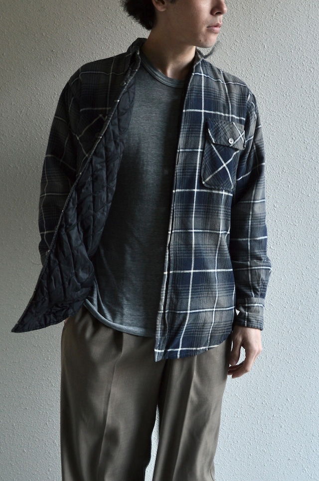 OZARK TRAIL 1980's-90's From USA Print Flannel Check Quilting Shirt Jacket プリントネル キルティングシャツジャケット
