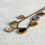 ネックレス　カラーストーン　七色天然石　ピンクスピンネル　ジルコン　サファイヤ等　国内鑑別証付き 17ace19