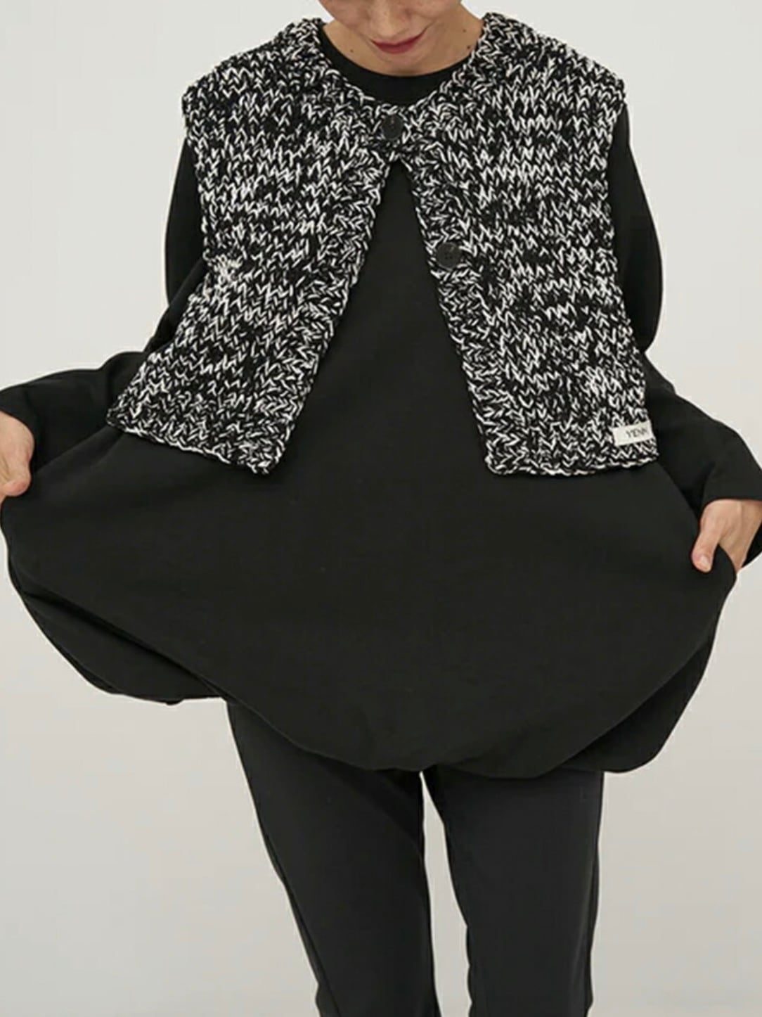 SALE】 YENN(イエン)MIX HAND KNIT VEST ミックスハンドニットベスト