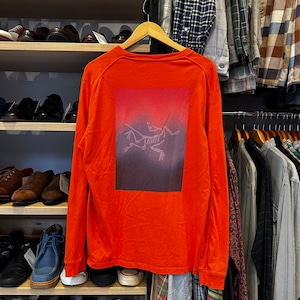 ARC'TERXY L/S T-SHIRT ORANGE SIZE M