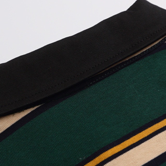 dog patch border polo long tee　ドッグワッペンボーダーポロロングティー　J1504