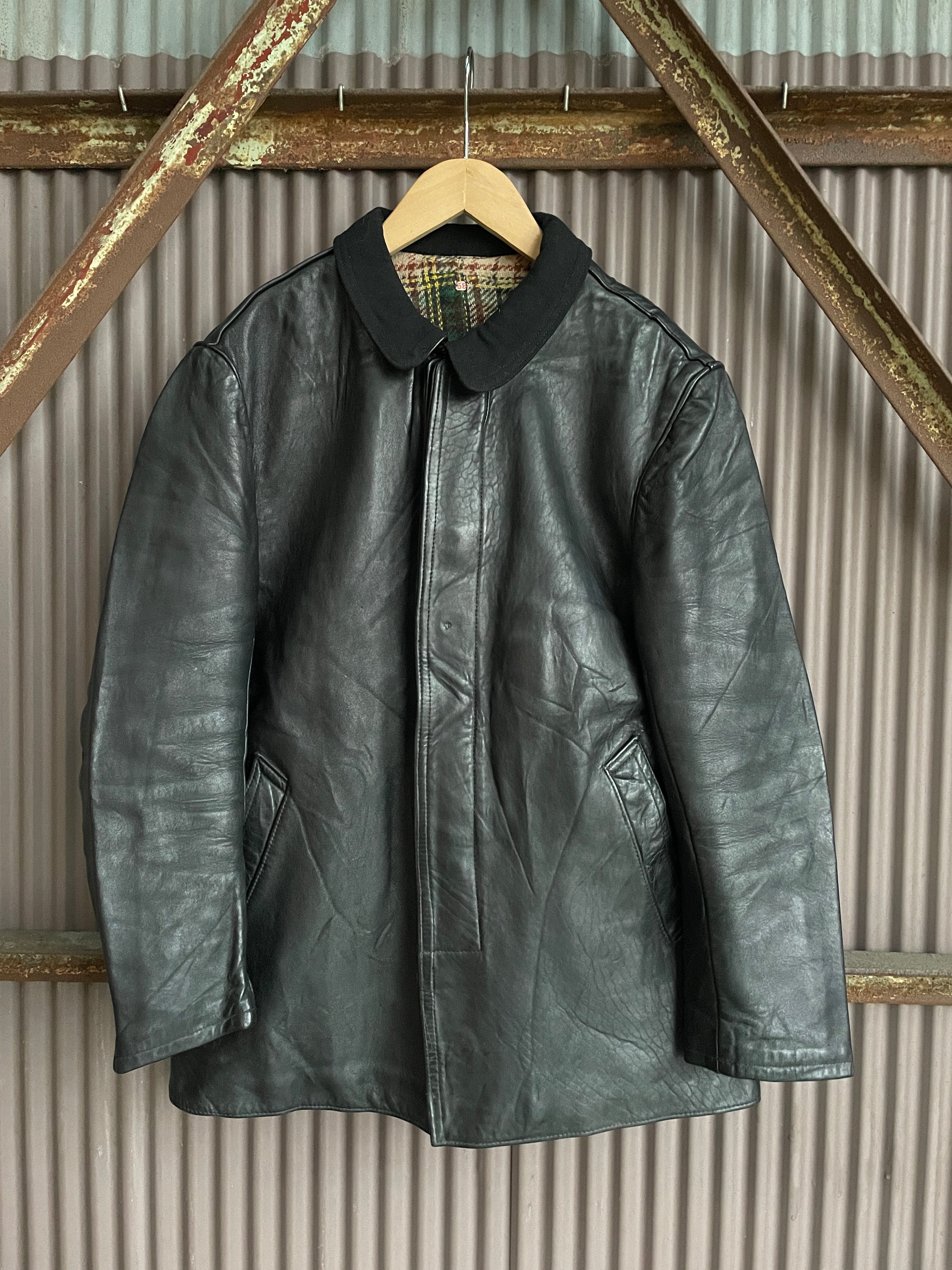 Dulwije ☆羊革☆ スペイン製 leather bomber jacketKAオールドレザージャケット
