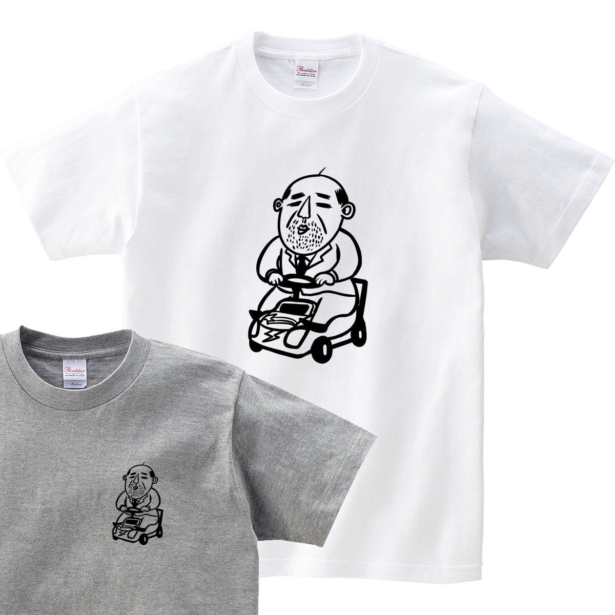 選べるデザイン ミニカーとおじさん Tシャツ os109 自動車 遊び