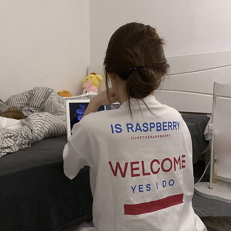 サマールーズプリントTシャツ シャツ カジュアルトップス ロング 大きめサイズ 夏物 ケッペル33454850355