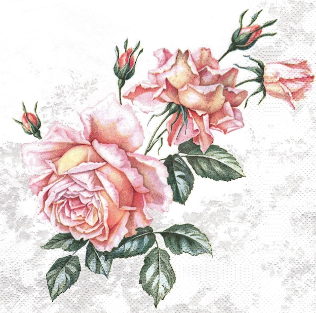 【Maki】バラ売り2枚 ランチサイズ ペーパーナプキン Vintage Roses ローズ