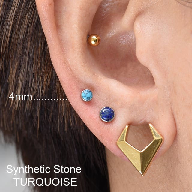 金属アレルギー対応 ターコイズ 18G 16G 14G チタンピアス インター 金属アレルギー対応 ターコイズ 18G 16G 14G チタンピアス インター