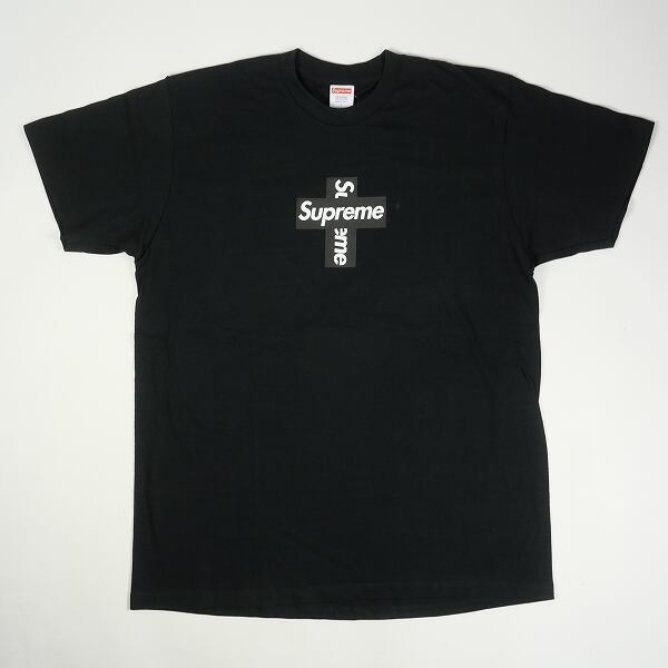 専用 Supreme Cross Box Logo Tee Black XL