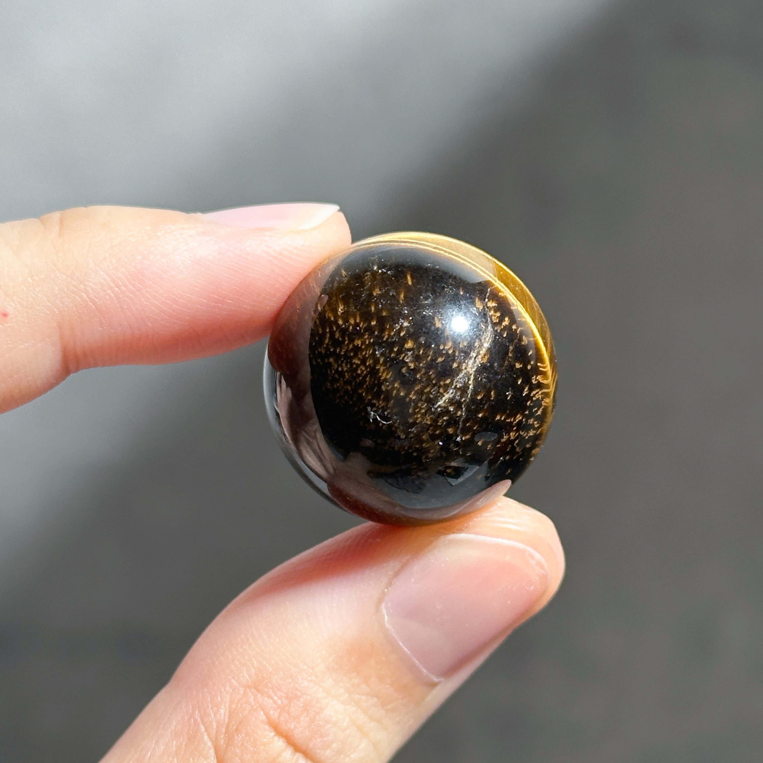 アイアンタイガーアイ スフィア 丸玉 置物 天然石 タイガーアイ スフィア（丸玉）62◇ Tiger's eye ◇天然石・鉱物