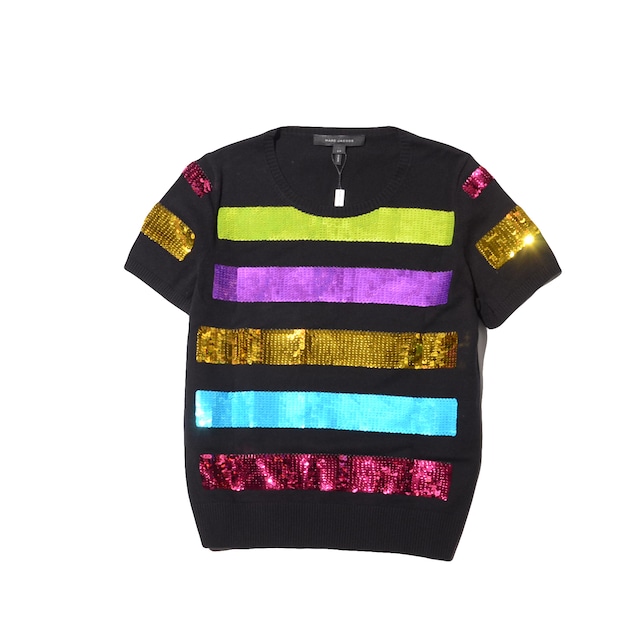 unused) marc jacobs  sequin border  knit tops