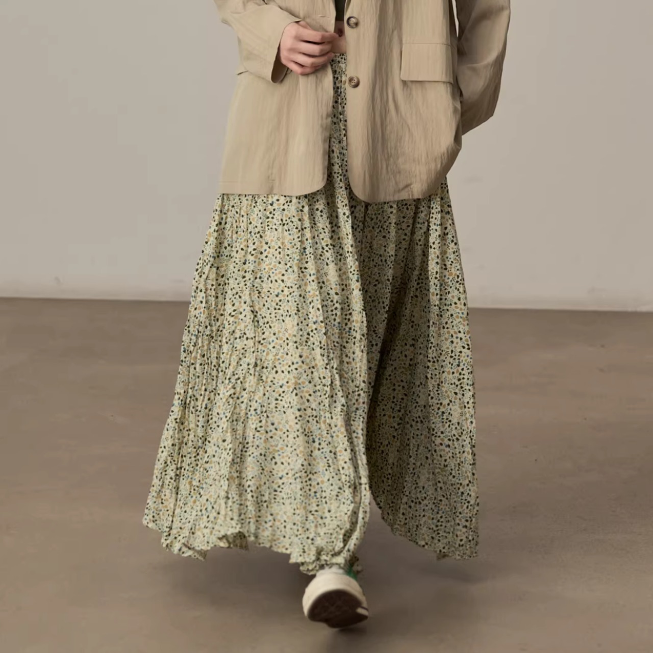 フレンチカジュアル 小花柄 ティアードスカート 00140・画像3