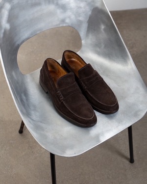 old "BROOKS BROTHERS" suede leather loafer / Made In ITALY