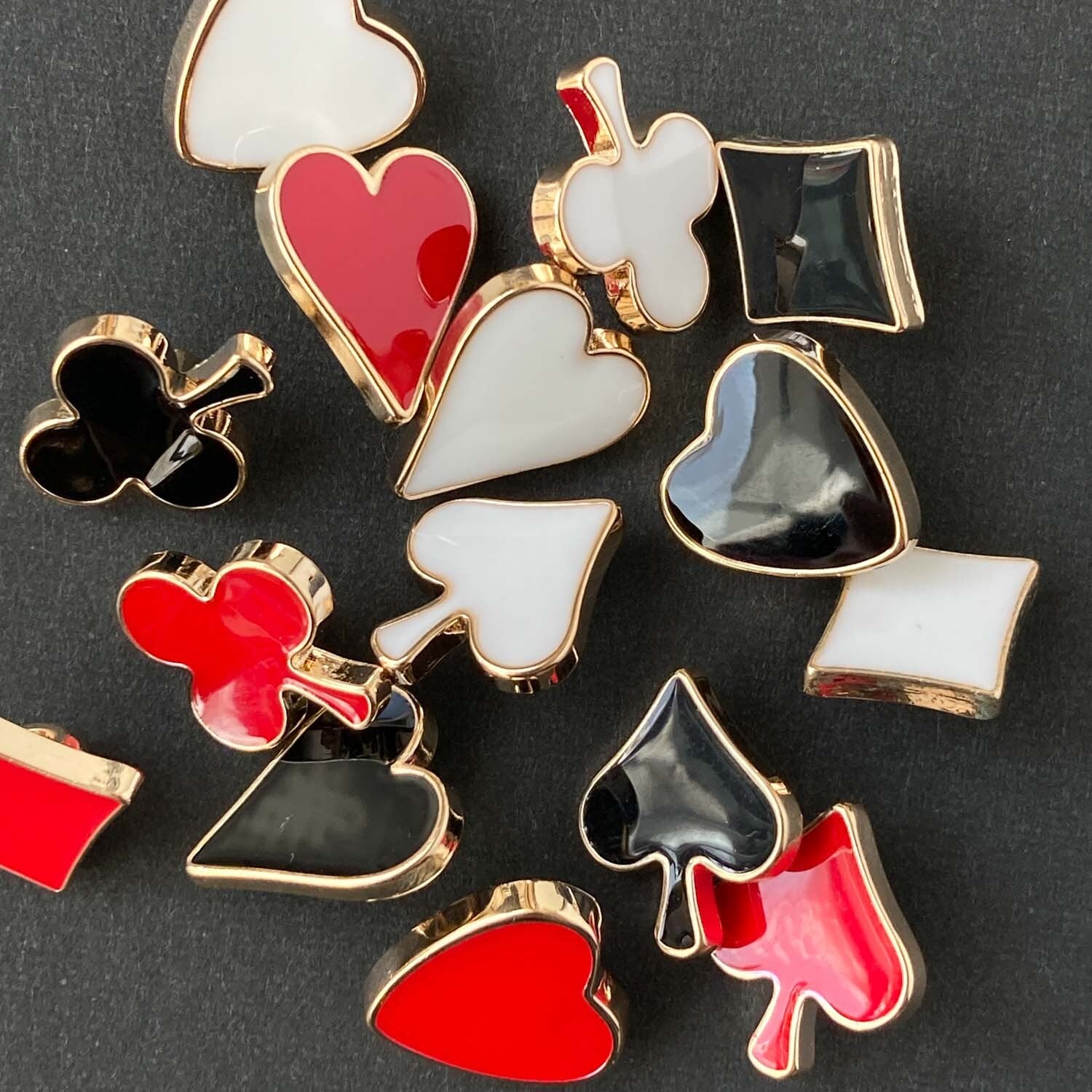 トランプマークのエポカラーボタン（13~15mm） | Dua-アクセサリー