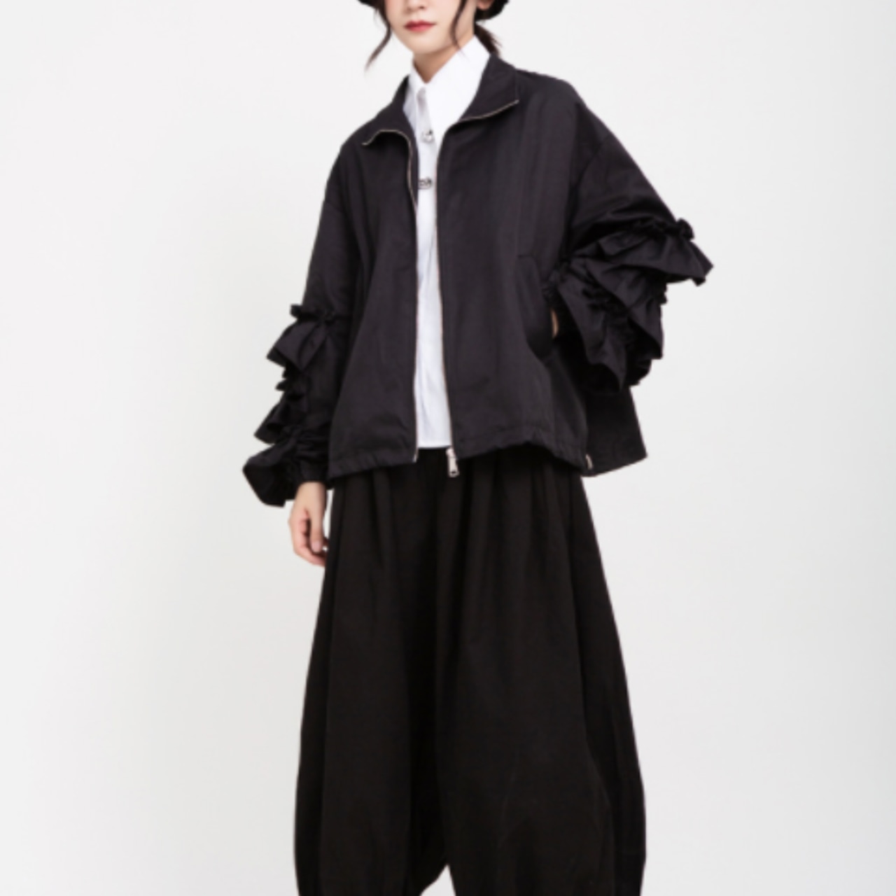 Ruffle puff sleeve jacket(ME011)