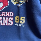 1995s USA インディアンズ　スウェット　INDIANS MLB ネイビー　チャンピオン　フルーツオブザルーム　