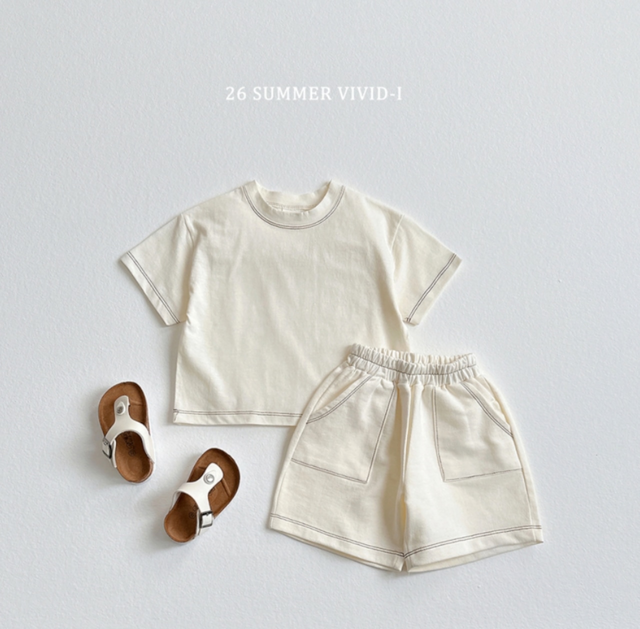 【取寄/韓国直送】VIVID-I 26/SM ジュリーステッチハーフパンツ|夏服|韓国子供服