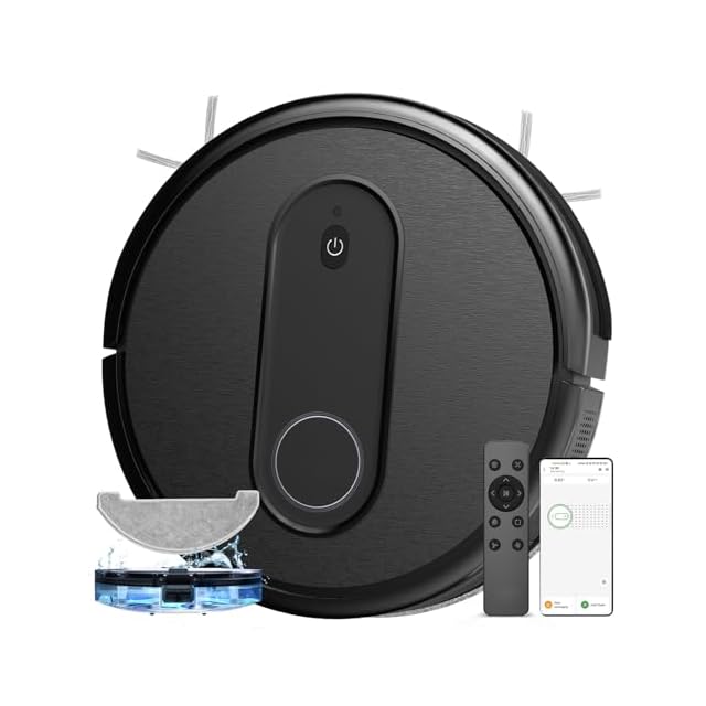 ロボット掃除機,2200Pa超薄型 強力吸引 静音設計 自動充電,落下防止