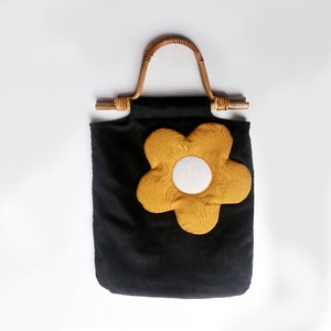 ZBYMM花の咲くコーデュロイハンドバッグ