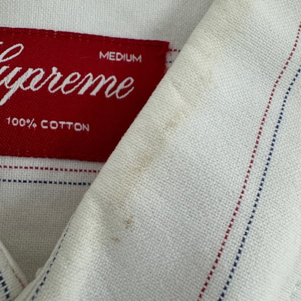 Supreme/シュプリーム Stripe Shirt/ストライプ シャツ/ホワイト/M