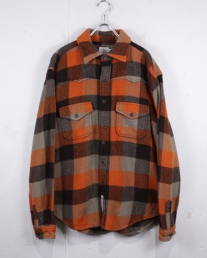 【Caka act2】90’s “Calvin Klein” Checkered Pattern Heavy Flannel Shirt