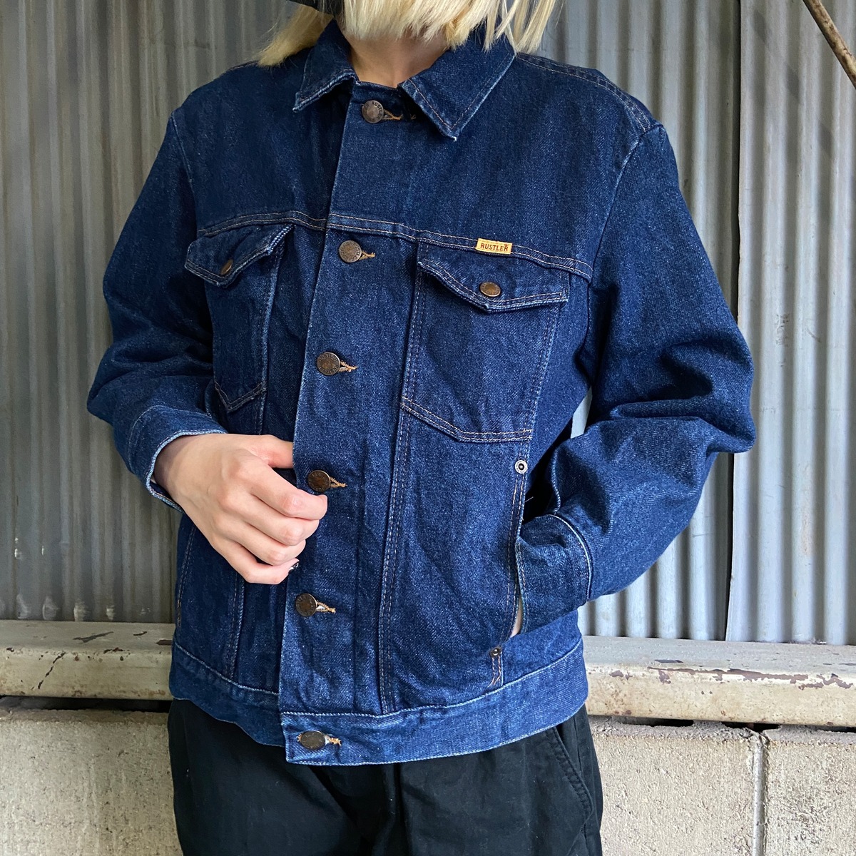 70〜80年代 RUSTLER ラスラー デニムジャケット メンズM 古着 70s 80s 
