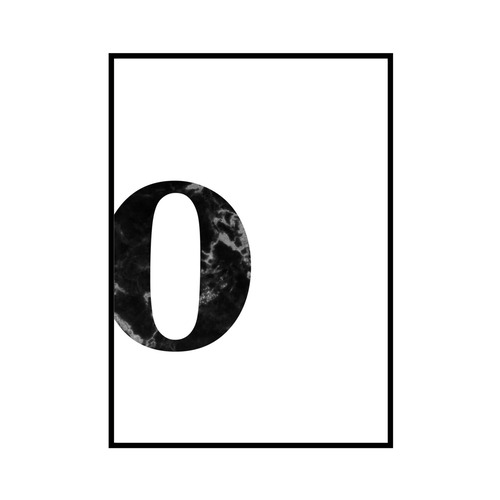 "o" 黒大理石 - Black marble - ALPHAシリーズ [SD-000542] A4サイズ ポスター単品