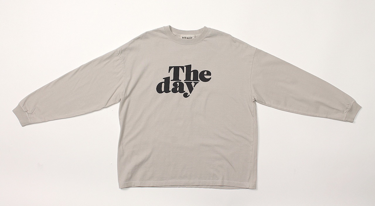 ［bibmilk］ワイドロングスリーブTシャツ“THE DAY” レディス