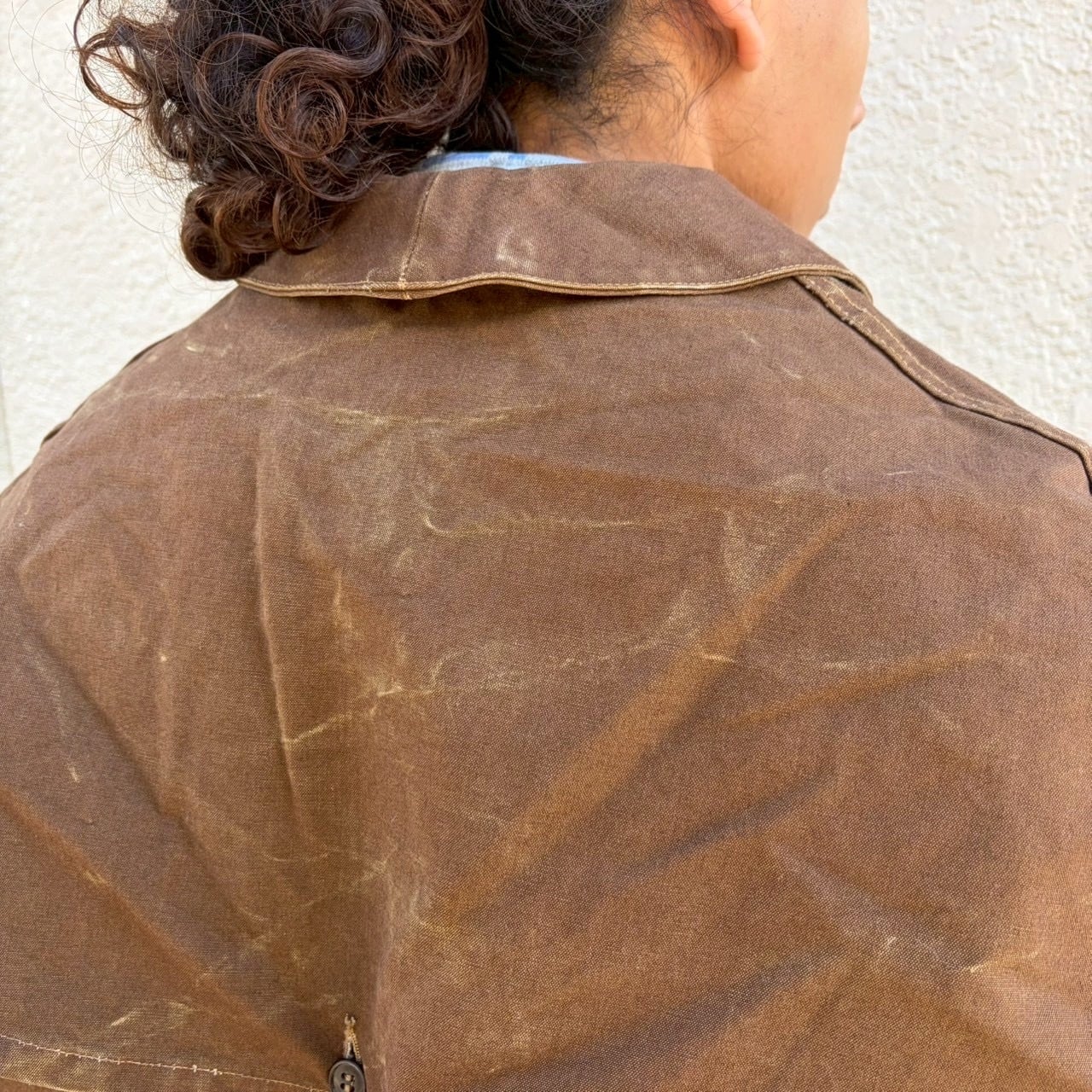 50s フランス国鉄　SNCF レイルロード　ワークジャケット　カバーオール　茶 50s SNCF ヴィンテージ フランス国鉄 レイルロードジャケット L ワーク