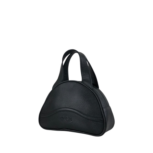 Yves Saint Laurent イヴ・サンローラン ハンドバッグ ブラック YSL レザー ミニボストン vintage ヴィンテージ オールド ygtkm5