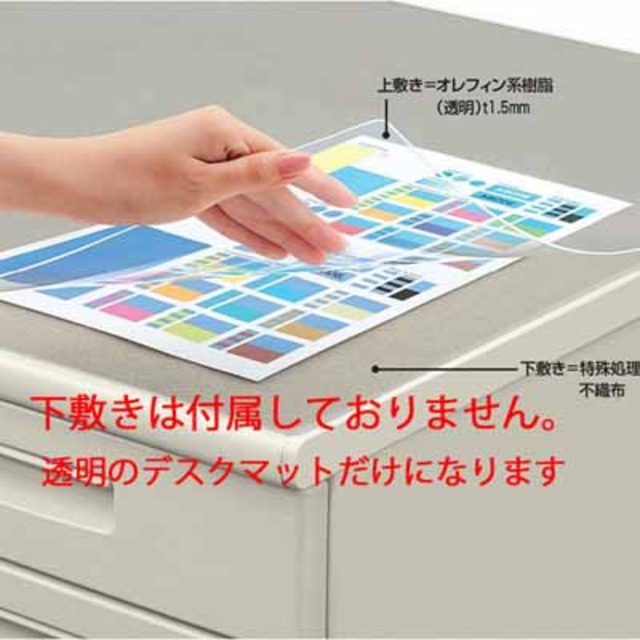 コクヨ デスクマット軟質（オレフィン系樹脂）　透明　下敷きなし　１２６デスク用 ﾏ-1926