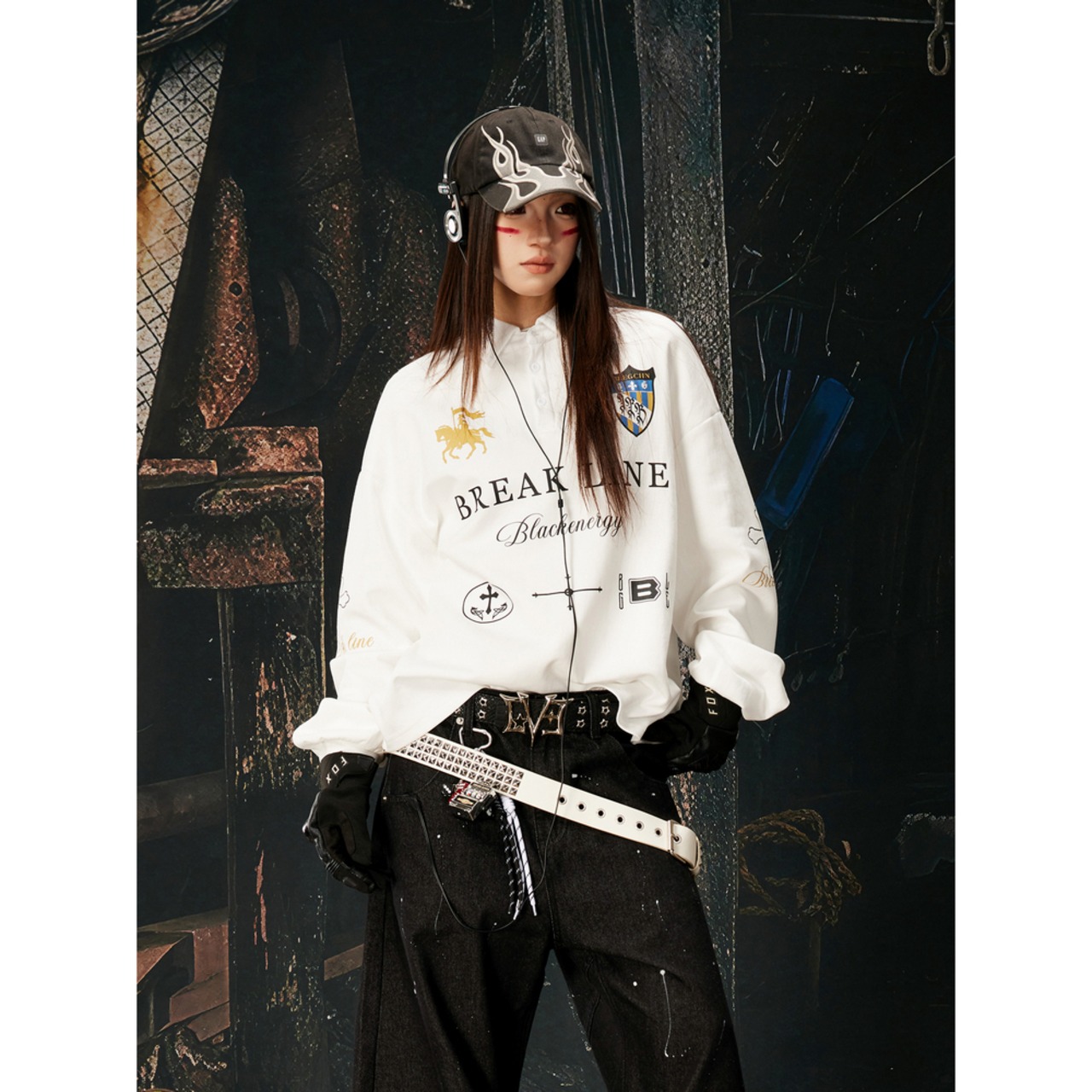 VINTAGE ストリート POLO ロングTシャツ T2023