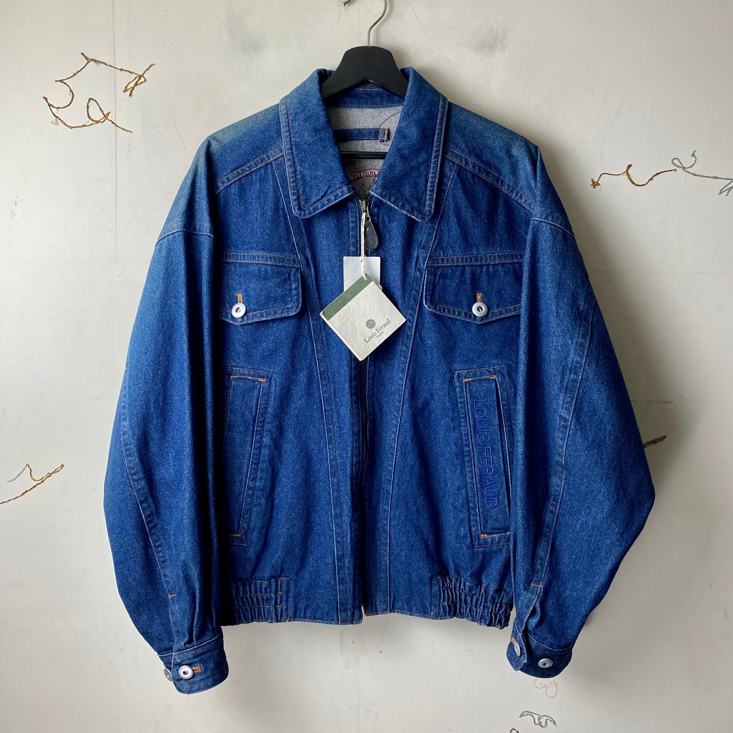 old LOUIS FERAUD logo embroidery denim blouson | NOIR ONLINE