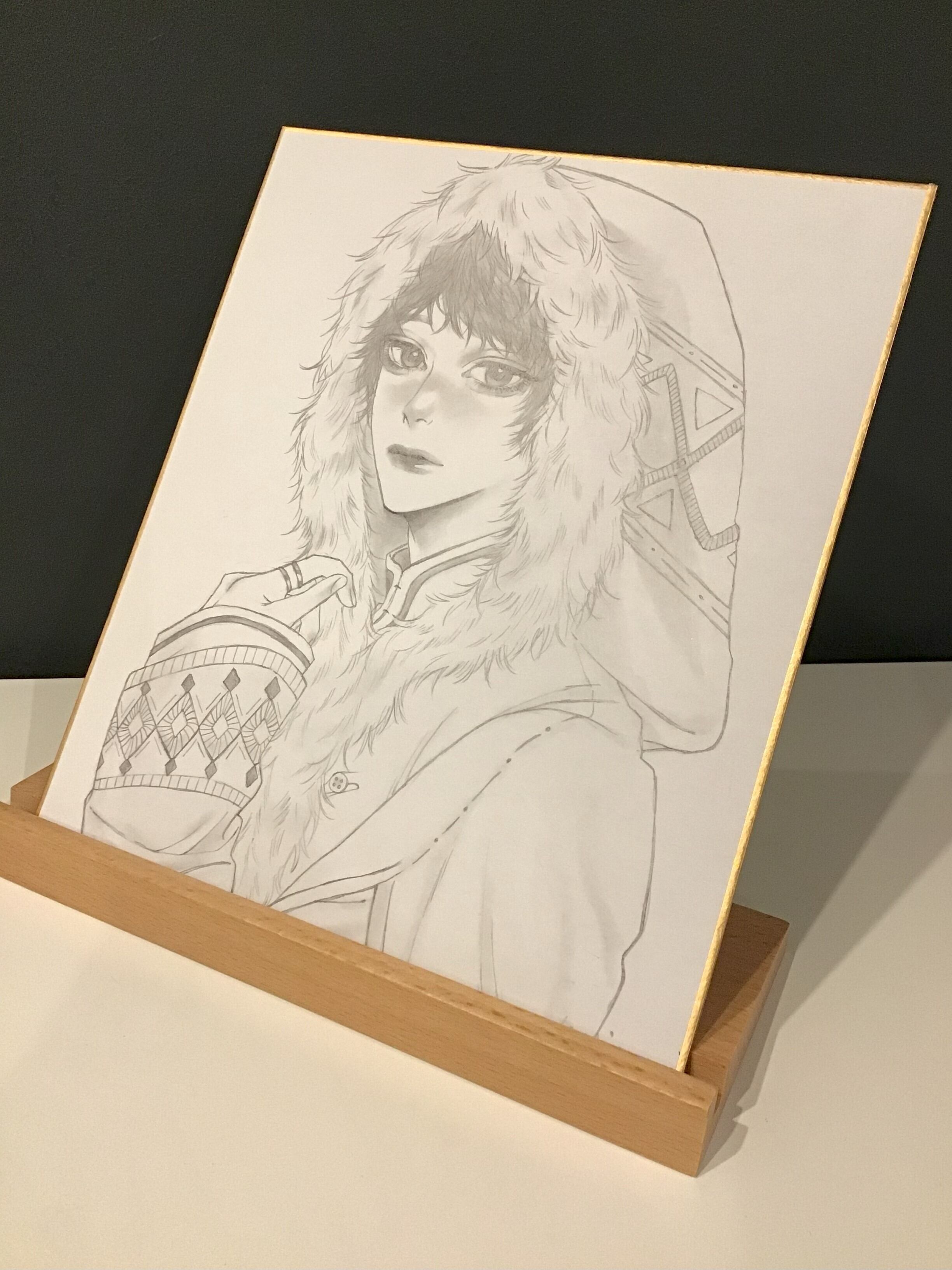 ミ*ケ様 オリジナル 手描き アナログイラスト 色紙 14 け*ろ様 ミ*ケ様 オリジナル 手描き アナログイラスト 色紙 14 け*ろ様
