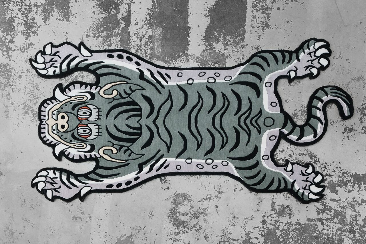 Tibetan Tiger Rug 《Lサイズ•ウール・オリジナル2・アラジングリーン