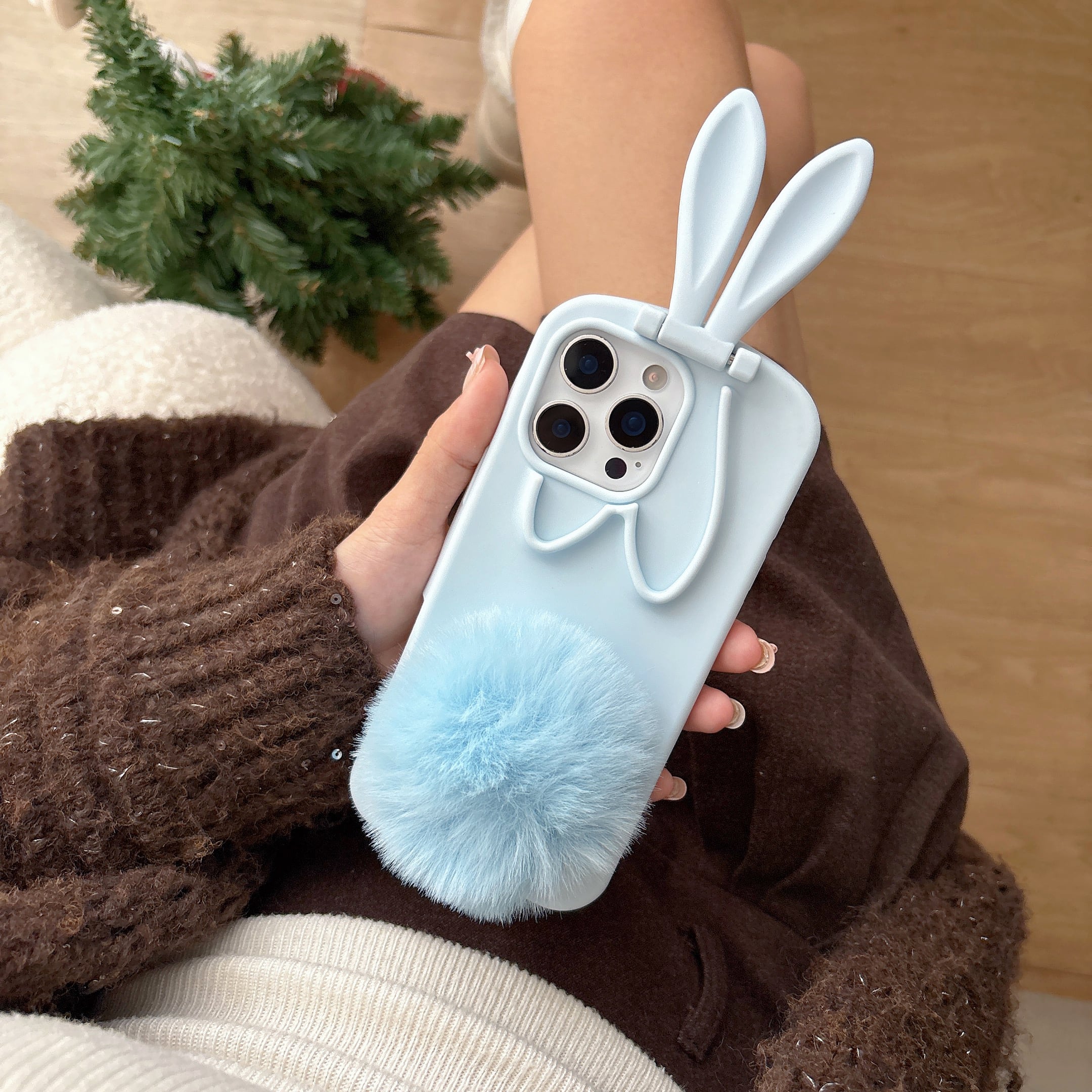 ウサ耳 iPhone 17 16 15 14 13 ケース 可愛い シリコン うさぎ しっぽ