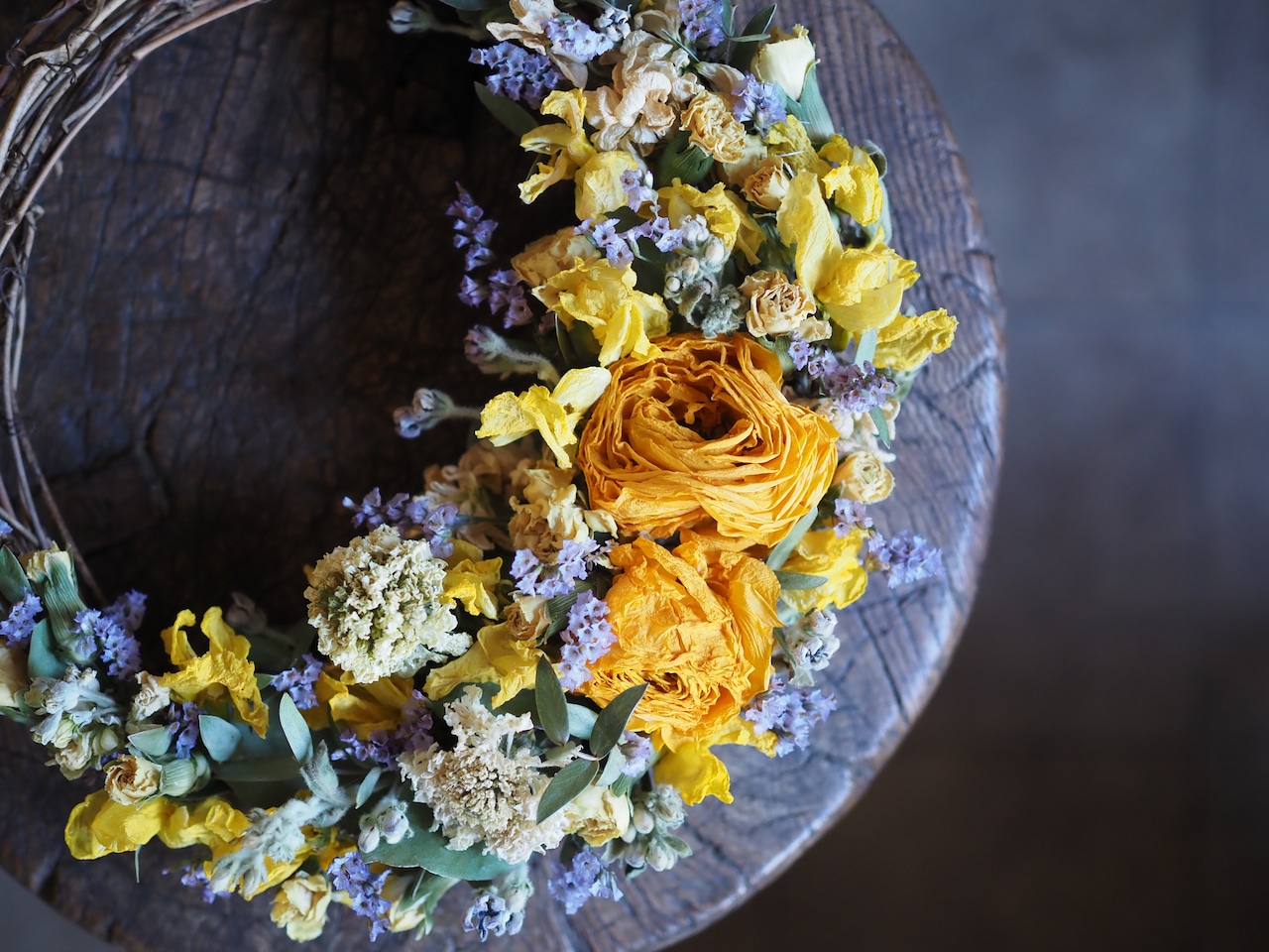 【2026母の日】ドライの三日月リース16 ◇母の日当日着指定可能◇