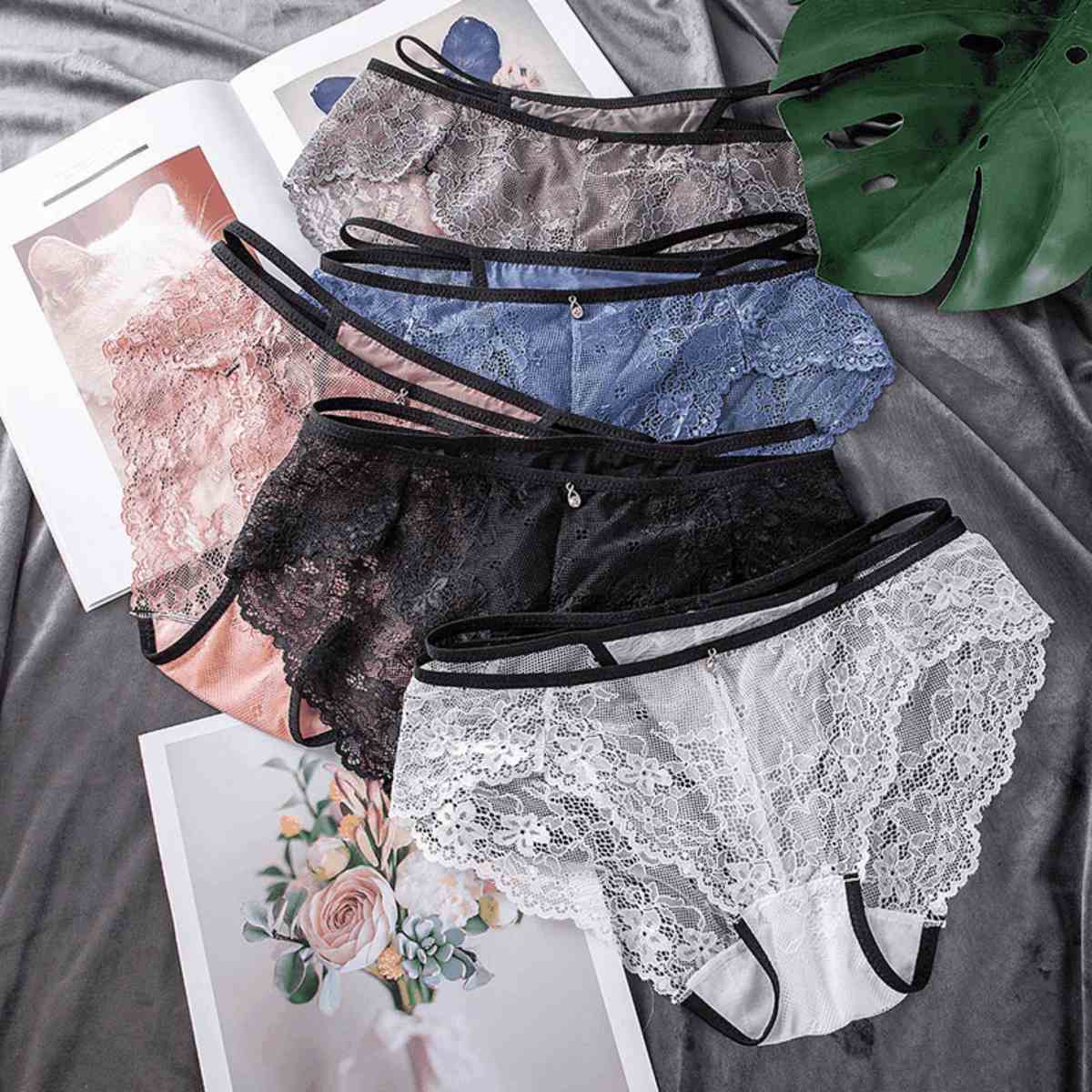 総レースショーツ レディース下着 お任せ3枚セット オシャレ かわいい